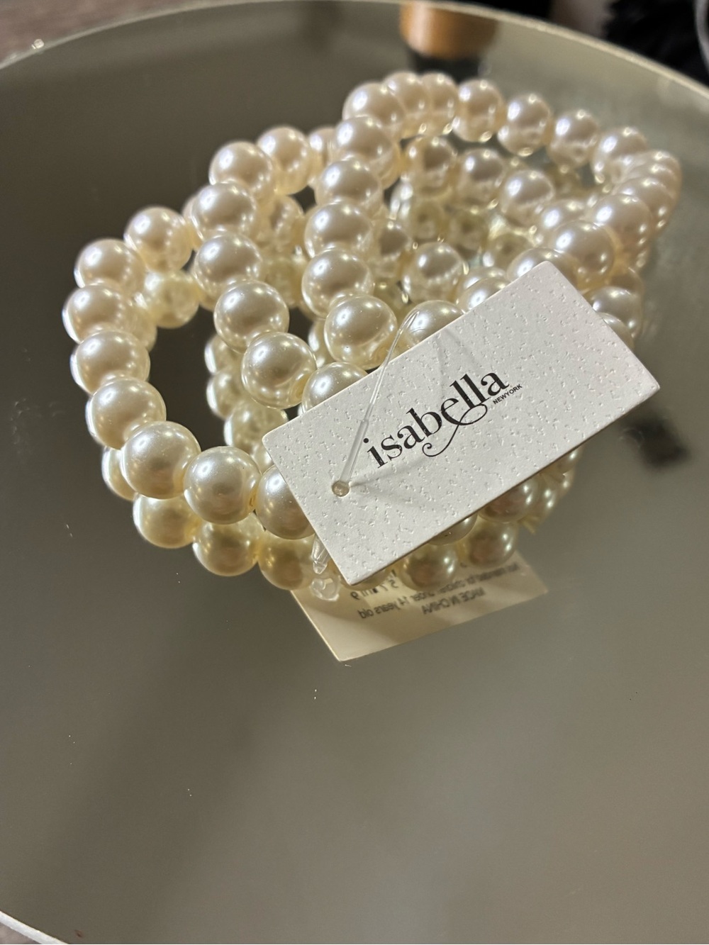 Isabella Ivory Faux Pearl Stretch Bracelet Set